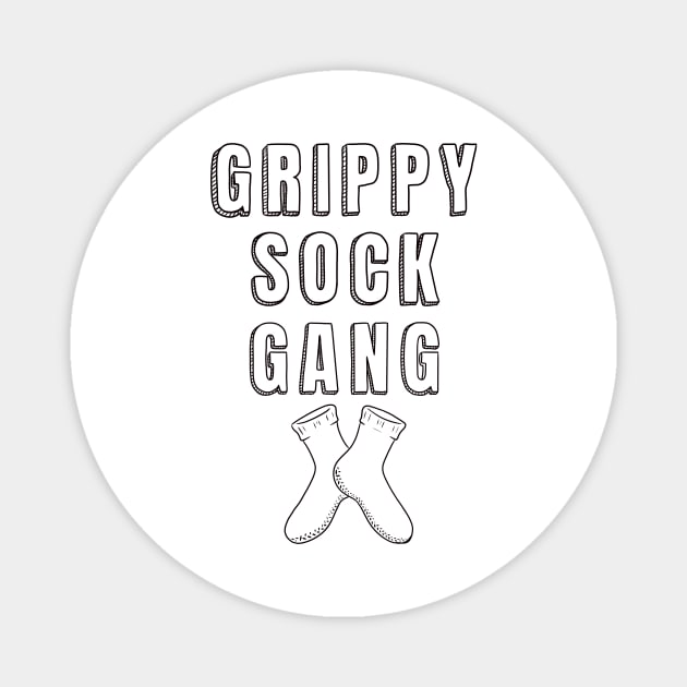 Grippy Sock Gang (Dark Line) Magnet by LuckyJenneh